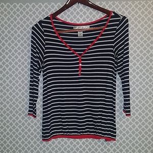 4/$25💎Blue and White Striped Blouse